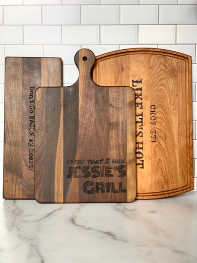 cutting boards with puns