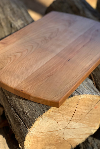 Perfect Double-Sided Cherry Carving Cutting Board with Juice Groove 16" x 10.5" x .75" with BONUS! 1oz Wood Butter Sample (Organic Lemon Essential Oil)